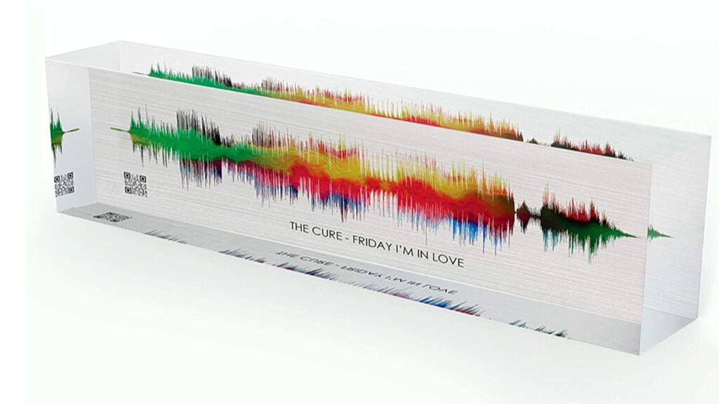 Custom acrylic sound wave art