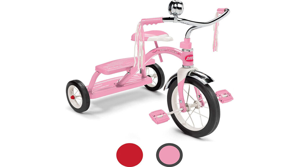 Radio Flyer Classic Pink Dual Deck Tricycle Ride On (BEST Gift Ideas For 3-Year-Olds)